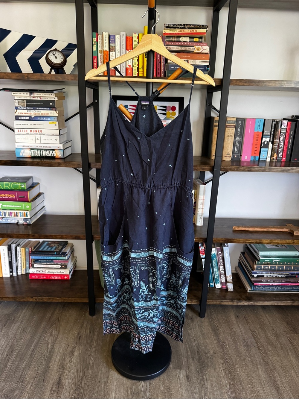Patagonia • Boho Midi Dress with Border Print